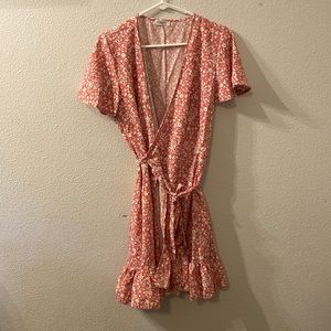 Naggoo floral wrap dress size medium